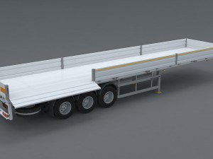 flatbed trailer Modelo 3D