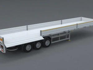 flatbed trailer 3D Model