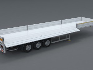 flatbed trailer Modelo 3D