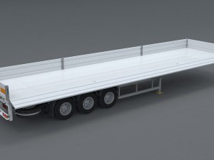 flatbed trailer Modelo 3D