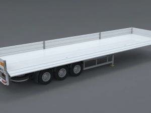 flatbed trailer 3D Model