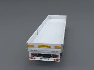 flatbed trailer 3D Model