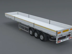 flatbed trailer 3D Model