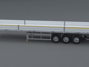 flatbed trailer Modelo 3D
