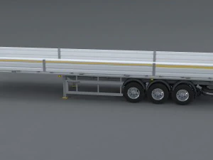 flatbed trailer 3D Model