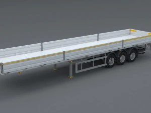 flatbed trailer 3D Model