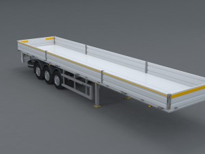 flatbed trailer Modelo 3D
