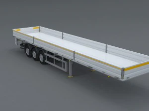 flatbed trailer 3D Model