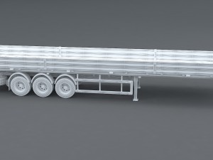 flatbed trailer Modelo 3D
