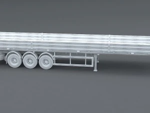 flatbed trailer 3D Model