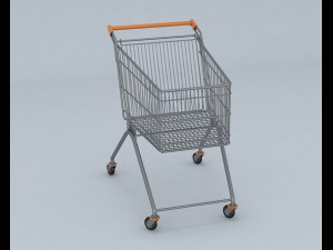 supermarket trolley 3D Model