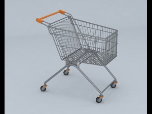 supermarket trolley 3D Model
