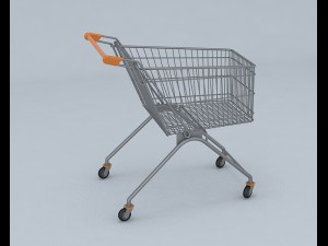 supermarket trolley 3D Model