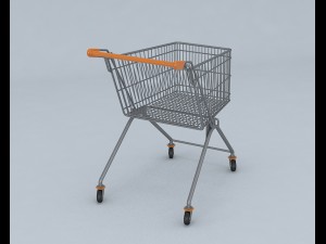 supermarket trolley 3D Model