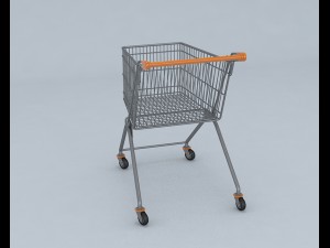 supermarket trolley 3D Model
