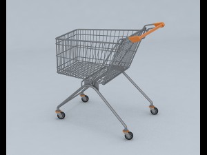 supermarket trolley 3D Model