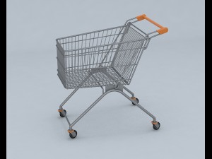 supermarket trolley 3D Model