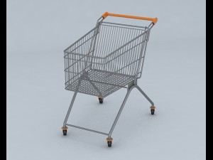 supermarket trolley 3D Model