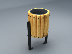 park trash can low-poly 3D Model