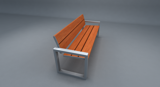 wooden garden bench 3D मॉडल .c4d .max .obj .3ds .fbx .stl .blend 