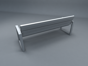 wooden garden bench 3D मॉडल