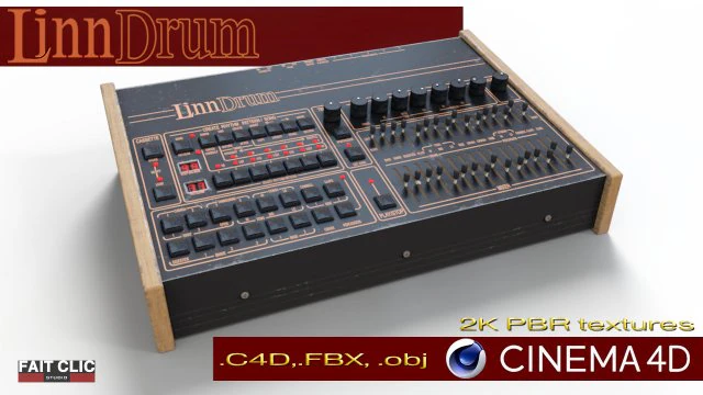 linndrum Model 3D .c4d .max .obj .3ds .fbx .stl .blend