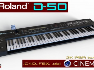 roland d-50 3D Model
