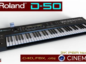 Roland D-50 3D Modell