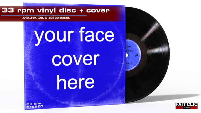 lp vinyl cover Modelo 3D .c4d .max .obj .3ds .fbx .stl .blend 