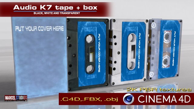 audio k7 3D मॉडल .c4d .max .obj .3ds .fbx .stl .blend 