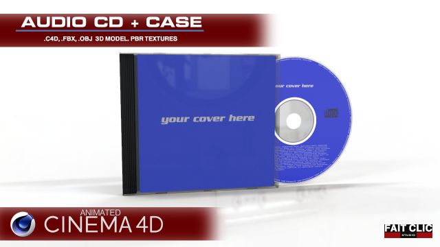 audio cd case 3D Model .c4d .max .obj .3ds .fbx .stl .blend 
