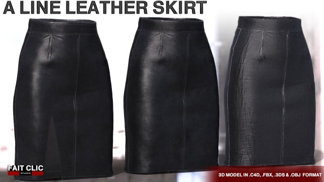 Leather pencil skirt 3d hotsell