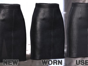 a line leather skirt 3D Model