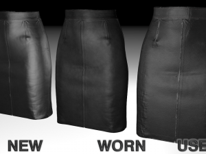 a line leather skirt 3D Model