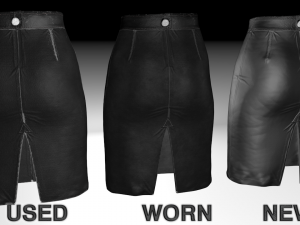 a line leather skirt 3D Model
