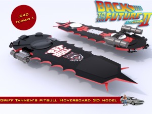 griff tannens pitbull hoverboard 3D Model