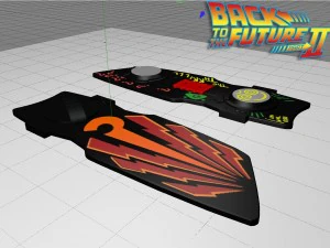 leslie spike omalleys questionmark hoverboard 3D Model