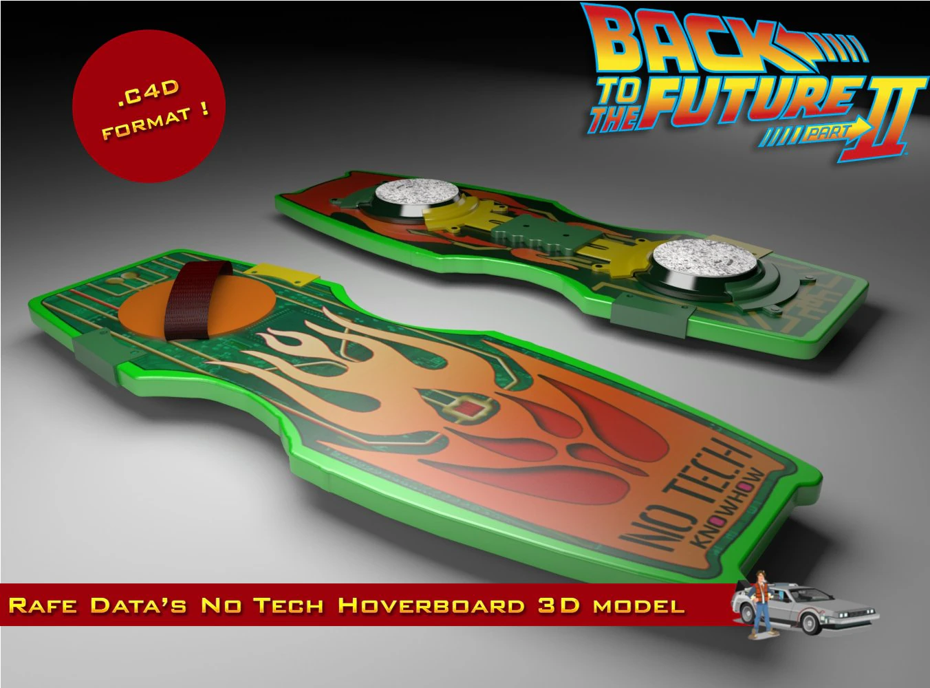 rafe data unger no tech hoverboard 3D Model .c4d .max .obj .3ds .fbx .stl .blend 