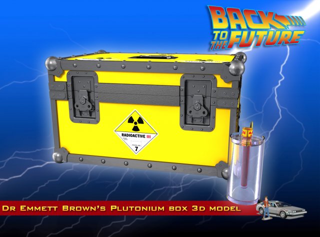 bttf plutonium box Modelo 3D .c4d .max .obj .3ds .fbx .stl .blend 