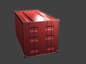 транспортний контейнер високий полі 3D Модель