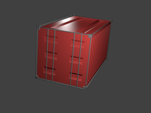 shipping container high poly 3D 모델