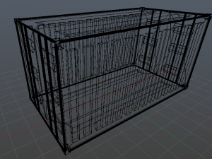 shipping container high poly 3D 모델