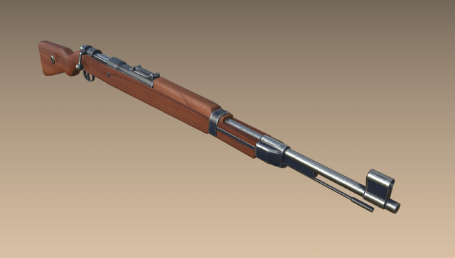 karabiner98krifle 3D Model .c4d .max .obj .3ds .fbx .stl .blend 