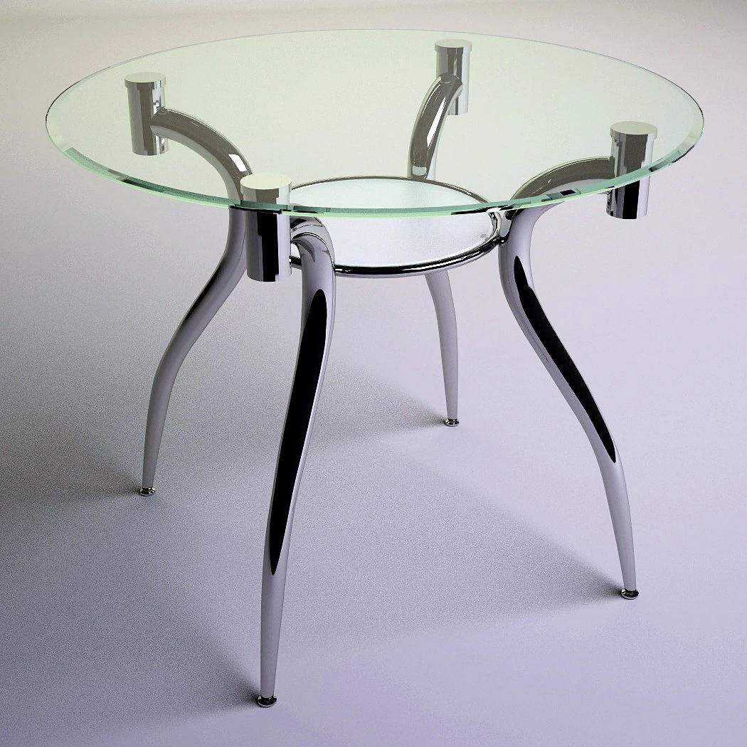 glass table 3D Model .c4d .max .obj .3ds .fbx .stl .blend 