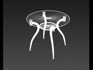 glass table Modelo 3D