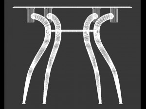 glass table Modelo 3D