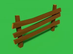 간단한 정원 울타리 3D 모델