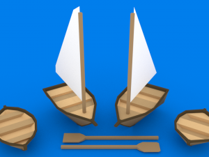 small boats kit 3D Model