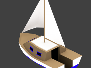 medium size sailing boats 3D 모델