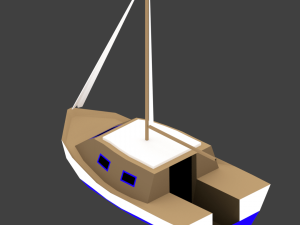 medium size sailing boats 3D 모델